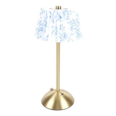 Imagem de Hyuduo Abajur Plissado, Controle de Toque Sem Fio Com Bateria Recarregável de 1200mAh, Abajur Portátil para Mesa de Cabeceira para Quarto, Sala de Estar, Escritório Doméstico (Flor)