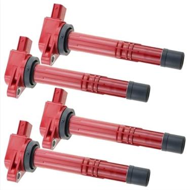 Imagem de Compatível com Accord e Element 2003, 2004, 2005 e 2006-4 bobinas de ignição para carros - Bobinas de ignição para motores automotivos - 30520-PNA-007 e 30520PMA007