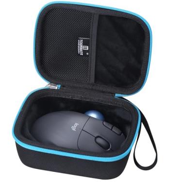 Imagem de Tourmate Capa rígida de viagem para Logitech Ergo M570 M575 / Mouse Trackball sem fio Nulea (apenas capa) (Oxford, preto + azul)