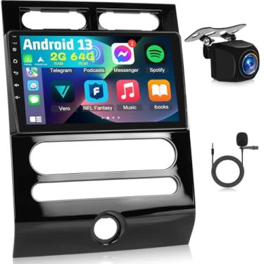 Imagem de Estéreo automotivo Android de 2 + 64 G para Ford Expedition 2007-2014 (A/C) - Rádio com tela sensível ao toque de 23 cm com carplay sem fio, Android Auto, WiFi, navegação GPS, equalizador, SWC, Mirror