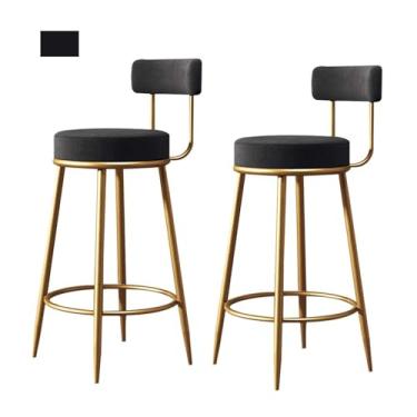 Imagem de Banqueta de bar para casa, cadeira de bar nórdica, banquinho alto de ferro forjado, pernas de metal para café da manhã em casa, balcão de bar, cozinhas, cadeiras (altura 75 cm)