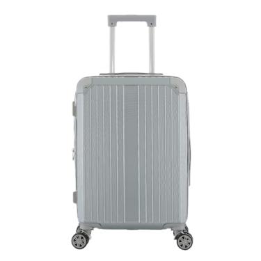 Imagem de Mala de Bordo 10kg Extensível com Zíper Duplo, Rodas 360° Giratórias, ABS Resistente, Cadeado TSA – Mala de Mão Pequena para Viagem(Cinza,N22-58 * 38 * 25)