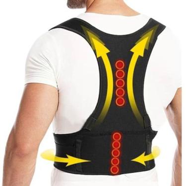 Imagem de Colete Postural Magnético Corretor de Postura Ortopédico Coluna Cervic