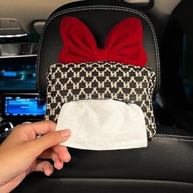Imagem de Porta-lenços de papel para carro – Encosto de cabeça do banco traseiro do carro, caixas de lenços para pendurar acessórios de interiores de carro fofos