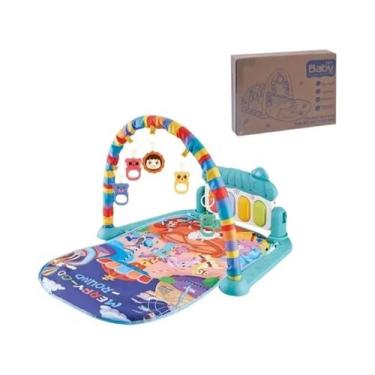 Imagem de Tapete De Atividades Para Bebês Recém-Nascidos Com Rack De Ginástica, 