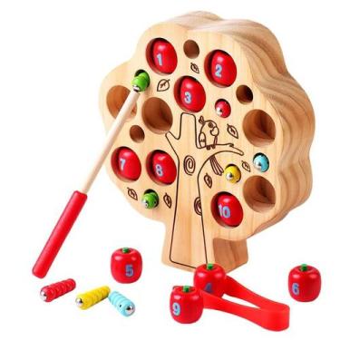 Imagem de Brinquedo educativo Apple Number e jogo de captura de insetos para cri