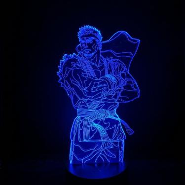 Imagem de Luz noturna 3D Street Fighter em acrílico com base em ABS 5V 0,27 kg