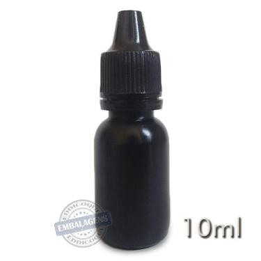 Imagem de 100 Frasco Plástico 10ml conta gotas Preto - Ref 14780 - EDDICOQUI EMB