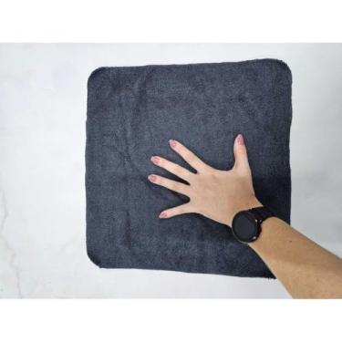 Imagem de Kit 10 Panos de Microfibra Multiuso 35x35cm para Limpeza de Cozinha, Vidros, Mesa e Uso Geral (Cinza escuro,5)