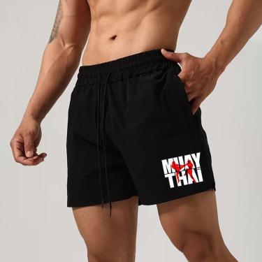 Imagem de Short Tactel Masculina Leve Mauricinho Treino Fitness Gym Luta Arte Marcial Muay Thai-Masculino