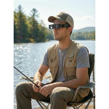 Imagem de Lupa de pesca portátil de camada dupla – zoom de alta definição para pesca ao ar livre, visão clara de boias, design compacto para pesca selvagem/costa