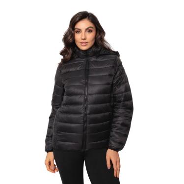 Imagem de Jaqueta Puffer Bobojaco Feminina Gomo Alcochoada Touca Removível Blusa de Frio-Feminino