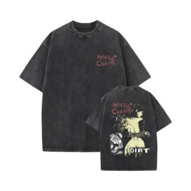 Imagem de Camiseta Vintage Masculina Da Banda De Rock Alice in Chains, Estilo Y2