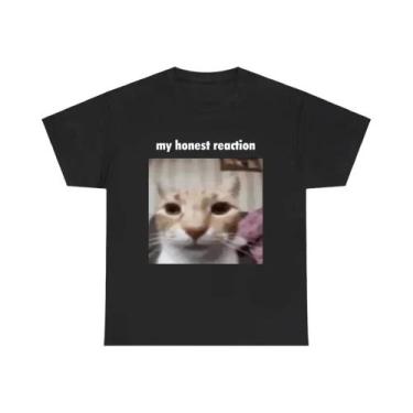 Imagem de Camisetas Femininas Engraçadas Com Estampa De Gato, Camiseta Casual De