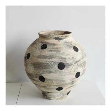 Imagem de Vaso de fonte de vaso medieval, ornamentos para casa, decoração macia, vaso de flores de cerâmica, novos vasos de flores de estilo chinês (B)