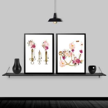 Imagem de Kit 2 Quadros Posso Naquele Que Me Fortalece 33X24Cm - Preta