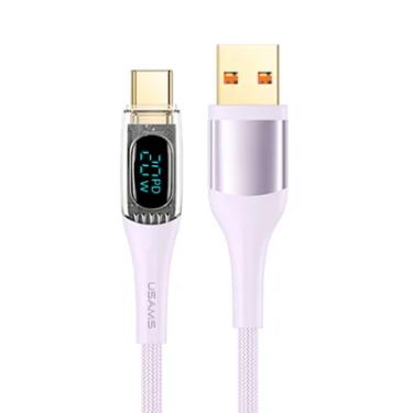Imagem de Cabo Usb Usams Tipo C Pra Lightning Pd 20w 1.2m Púrpura.