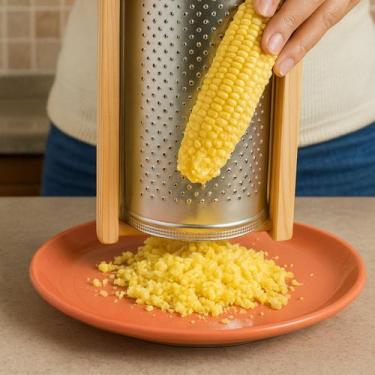 Imagem de Ralador Grande de Milho Aço Galvanizado 42x20cm Reforçado Pamonha Cura