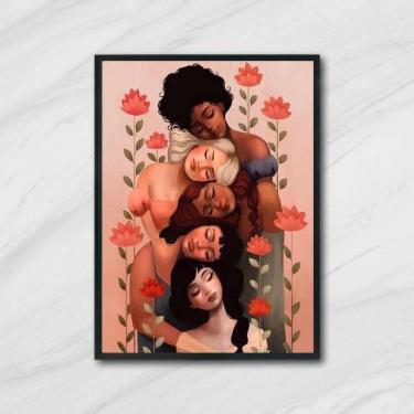 Imagem de Quadro Lindas E Poderosas 45X34Cm - Com Vidro Moldura Preta