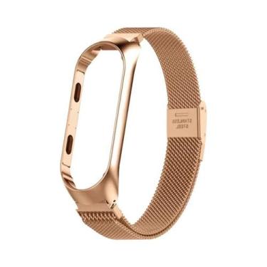 Imagem de Pulseira De Metal Em Aço Inoxidável Para Xiaomi Mi Band 6 5 4 3, Subst