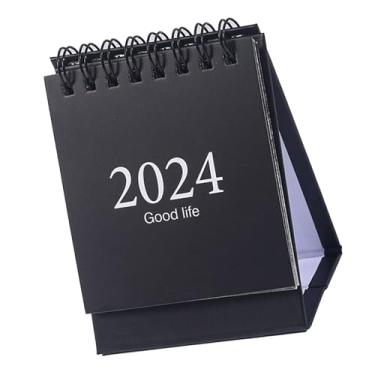 Imagem de Marhynchus 2024 Mini Calendário de Mesa Planejador Diário Estilo Flip Com Encadernação de Bobina de Fio Duplo para Planejamento de Escritório Doméstico Agosto de 2023 Dezembro de 2024 (Preta)