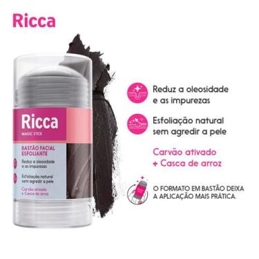 Imagem de Bastão Facial Stick Ricca Hidratante Esfoliante Apaga Poros Area dos O