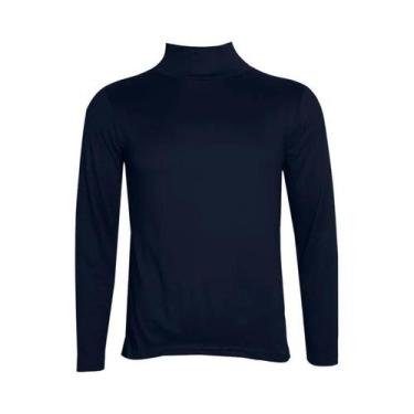 Imagem de Camiseta Masculina plus Size Slim Fit De Gola Alta Em Cor Sólida, Casu