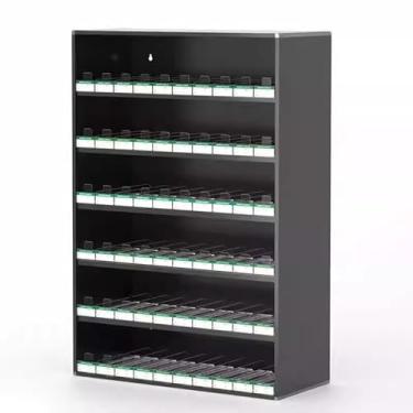 Imagem de Suporte de exibição de cigarro de alumínio montado na parede - Suporte automático para lojas de varejo, supermercados e lojas de conveniência - Caixa de cigarro organizada e conveniente