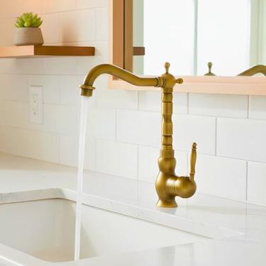 Imagem de Torneira Alta Cozinha Banheiro Lavabo Monocomando Gourmet Bancada Cor 