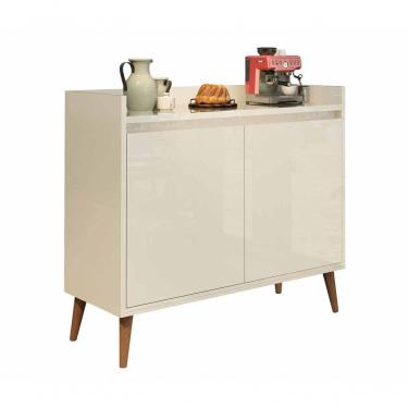 Imagem de Buffet Aparador Retrô Clássico 2 Portas Off White - Moveisaqui