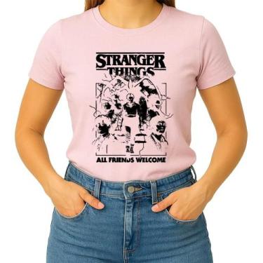 Imagem de Camiseta Camisa Adulto Feminina Masculina Algodão Série Stranger Thing