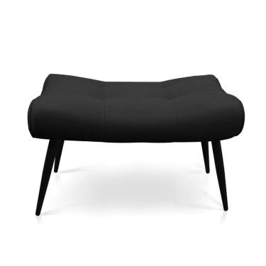 Imagem de Puff Sher Suede Pés Palito De Ferro - D'Rossi Cor Preto