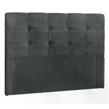 Imagem de Cabeceira Casal 140cm Daiana Suede Cinza Id Suede Cinza - IDELFONSO