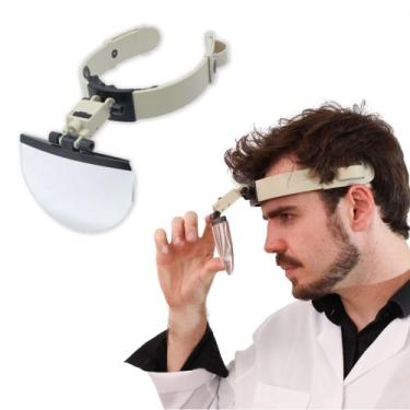 Imagem de Lupa de Cabeça com 4 Lentes de Ampliação e Luz de LED - Sem Marca