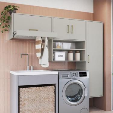 Imagem de Lavanderia Completa Assis 4 Portas Arenas - Art In Móveis, Bege