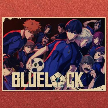 Imagem de Pôster Blue Lock Retro Kraft Paper Anime 25x25cm