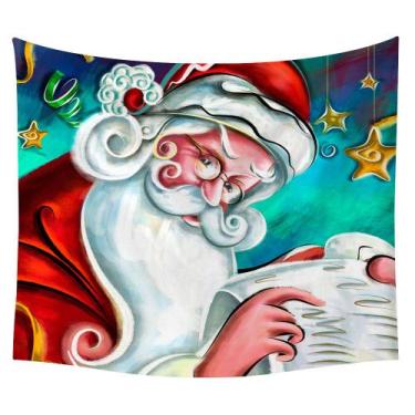 Imagem de Tapeçaria de Natal, parede de Papai Noel, 150x150cm, microtecido - yiw