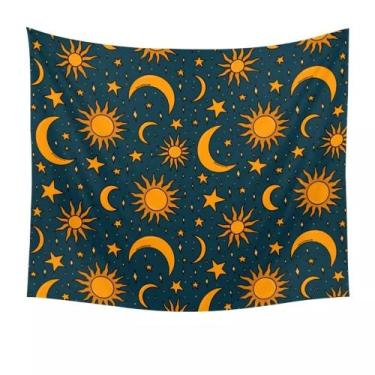 Imagem de Tapeçaria Sol e Lua Estética de Sala de Parede 280x150cm Poliéster - y