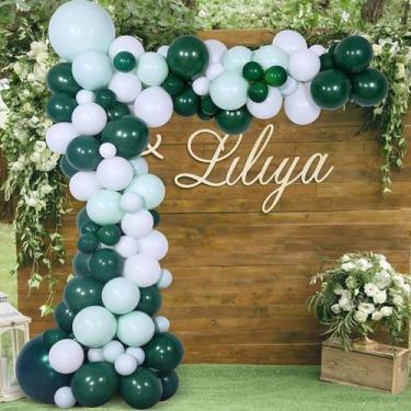 Imagem de Kit Balloon Arch, balões de látex verdes INS, 95 unidades, festa - yiw