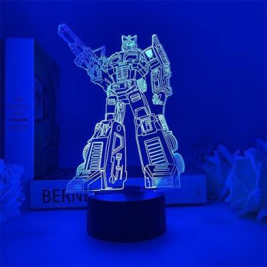 Imagem de Transformadores LED 3D com luz noturna Optimus Primes Convoys Kids - Y