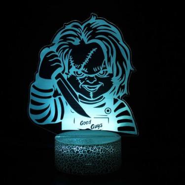 Imagem de Night Light Childs Plays Chucky 3D LED que muda de cor - yiweisai