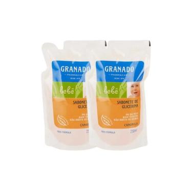 Imagem de 2 Refil Sabonete Glicerina Bebê Camomila 250ml Granado, 250ml