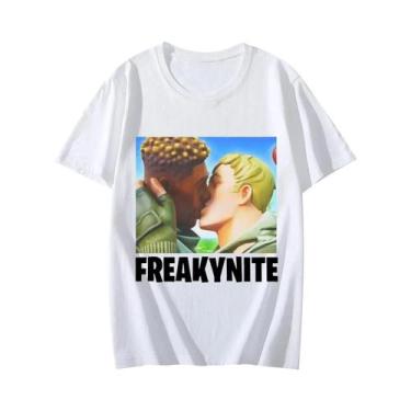 Imagem de Camiseta Feminina Engraçada Com Estampa De Meme, Casual, Solta, Manga 