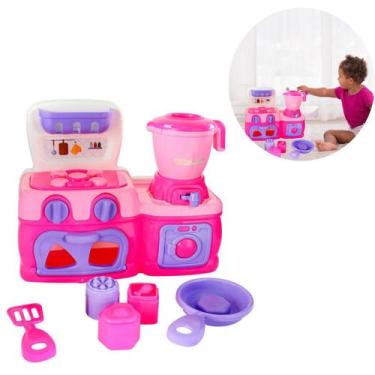 Imagem de Mini Cozinha Interativa Brinquedo Fogão Forno Liquidifcador - JP Brink