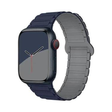 Imagem de Pulseira De Silicone Magnética Para Apple Watch De 40mm, 44mm, 45mm, 4