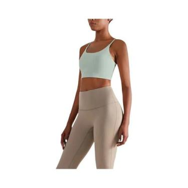 Imagem de Sutiã Esportivo Feminino De Secagem Rápida E Respirável, Cor Sólida, P