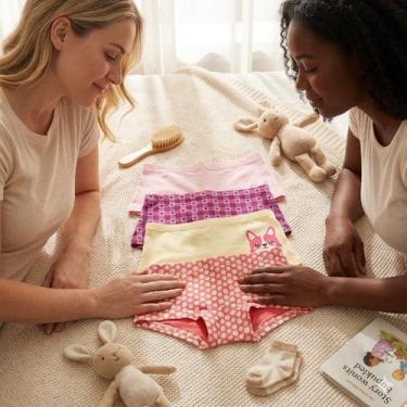 Imagem de calcinha menina mocinha boxer algodão Kit 8 Unidades Super Conforto - 