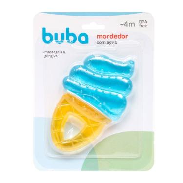 Imagem de Mordedor com Água Buba Resfriável Sorvete Azul