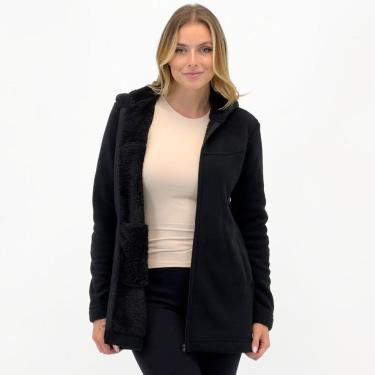 Imagem de Casaco Rosa Bella Médio em Soft com Capuz Feminino-Feminino