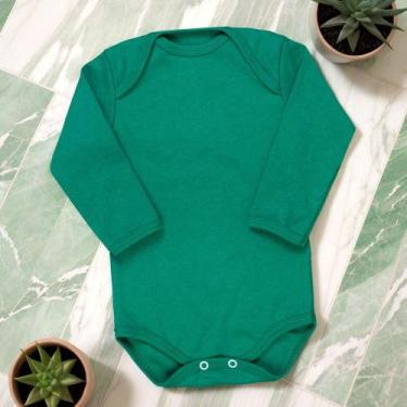 Imagem de Body para Bebê Manga Longa Em Suedine Básico Até 12 Meses - Era Uma Ve